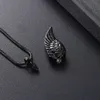 IJD11731 Stainless Steel Cremation Pendant Loss of Love Angel Wing Shape Ashes Keepsake Jewelry Memorial Necklace Pendant275x