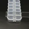 ネイルアートのヒントのための12グリッドボックスオーガナイザー空分割格子収納ボックスケースラインストーンビーズgemsクリアプラスチックケース