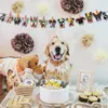 Doratowe dekoracje dla psów z okularami przeciwsłonecznymi Garland Bunting Dog Paws Drukuj Banner Pet Puppy Party