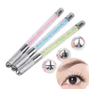 Crystal Pearl Double Heads Microblading Pen Permanent Makeup Eyebrow Tattoo Machine