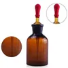 Suministros de laboratorio, botella de reactivo de vidrio de 30/60/125ML, cuentagotas marrón, instrumento consumible de laboratorio químico