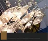 モダンなガラスの泡魚チャンデリアクリスタル創造的なペンダントライトヨーロッパスタイルの高級LEDランプホームカフェバーデコ照明器具