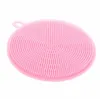 8 colors Magic Silicone Dish Bowl Cleaning Brushes Scouring Pad Pot Pan Wash Brushes Cleaner Kitchen