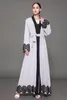 Etnik Giyim Kadın Müslüman Elbise Plus Boyut 5xl Aplikes Abaya Gri Dubai Robe Musulmane Turc Jilbab1