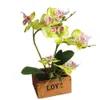 Tuin Kunstmatige Hout Pot Desktop Craft Mini Zijde Bloem Woondecoratie Display Office Simulatie Bonsai Butterfly Orchid Gift