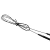 FED Double Bearing Steel Wire Rope Skipping Adjustable Speed Self-locking Design - Black