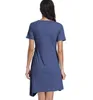 Maternity Dress Dresses With Short Sleeve Button Solid Color Summer Women Dress1