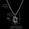 New Men Bling Bling Full Cubic Zircon Dream Chaser Pendants Necklaces men hip hop Gold color Zinc Stainless Steel DC Necklace Jewelry