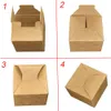 50 teile/los 5*5*4 cm 3 Farbige Faltbare Salbe Flasche Handwerk Papier Verpackung Box Gesicht Creme Kraft papier Paket Box Pappe Geschenk DIY Pack Box