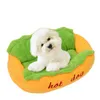 ホットドッグソファベッドソフトウォームペットベッドホットドッグパッドペットクッションU字型パターン冬の暖かい犬小屋猫犬