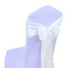 Wedding Chair Cover Sashes Satin Fabric Bow Tie Ribbon Band Decoration Hotel Party Supplies