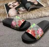 Men Women Sandals Designer Shoes Luxury Slide Summer Fashion Wide Flat Slippery Sandals Slipper Flip Flop size 35-46 flower box