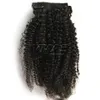 clip ins human hair extensions Brazilian Virgin Human Hair 4A 4B 4C Natural Color 100g 120g Clip In Hair Extensions Weave Bundle