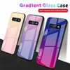 Gehärtete Glashüllen für Samsung Galaxy A70 Hülle A50 A30 A20E A20 A10 M30 M20 M10 A750 Rückseite Farbverlauf Bumper für A9Pro