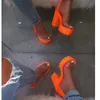 Прозрачные сандалии на платформе, сандалии на высоком каблуке, женские плюшевые летние сандалии-гладиаторы, женские сандалии на высоком толстом каблуке