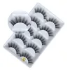 Cils de vison 3D 5 paires faits à la main Nature longs faux cils maquillage épais entrecroisé pleine bande cils faux cils DHL7227292