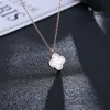 Fashion Simple Lucky Clover Pendant Necklace for Women with Clover Charm Gold Chain Costume Drag Queen Jewelry 3 pcs