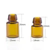 1ML 2ML Brown Essential Oil Bottle, Lock Bayonet Bottle Tearing Cap, Cosmetic Glass Bottle Fast Shipping F20171283