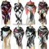 Women Plaid Scarves Grid Tassel Wrap Oversized Check Shawl Winter Neckerchief Lattice Triangle Blanket Scarf 40 Colors