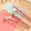 Wooden Pencil Rubber Merry Christmas Gift for Kids Santa Tree Deer Pencils Office School Supplies