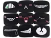 Home Donna Uomo Nero Cotone antipolvere Simpatico orso Anime Cartoon Bocca Maschera denti bocca Moda Muffola viso