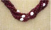 Hand knotted 6 row natural 8-9 mm white pearl 4mm faceted red jade necklace 51cm fashion jewelry