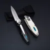 2Pcs Lot AUTO Tactical knife 440C 58HRC Mirror Polish Single Edge Drop Point Blade EDC Pocket knife Gift knives With Nylon bag259K