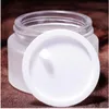 Canecas de Vidro cosmético Creme Garrafa Redonda Frascos com Inner PP forros para Mão Face Cream Garrafa 5g a 100g