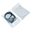 100 PCS/Lot sacs d'emballage en plastique à fermeture à glissière blanche avec fermeture à glissière sac d'emballage en Poly à fermeture éclair transparente auto-scellée avec trou de suspension 13 tailles