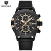 Benyar Mens Watches Top Luxury Sport Chronograph Fashion Men vattentätt lyxvarumärke Guldkvarts Titta på SAAT reloj HOMBRE300O