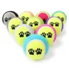 Pies Tennis Balls Pet Puppy Zagraj w żucie trening gumowy gumowe zabawki piłkarskie dla małych średnich dużych psów na zewnątrz grę 6,5 cm