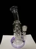 2024 purple Klein straight fab egg glass bong matrix perc 14mm Joint smoking water pipe glass bong recycler oil rigs dab rig glass pipes