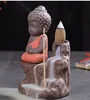 Buddha-Rauch-Rückfluss-Räuchergefäß, kleiner Mönch, Wasserfall-Räucherstäbchenhalter, Heimbüro, Teehaus-Dekoration