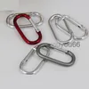 Carabiner Kaartje ellipsvorm Carabiner Ring Keyrings Key Chains Sport Camp Snap Clip Hook Keychain Hiking Aluminium Handig wandelcamping OEM -logo