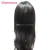 Glamorösa mänskliga hår peruker för svarta kvinnor peruanska raka spetsfront peruker med baby hår 10in till 30 tum