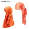 Unisex Velvet i Silky Durag 2 sztuk Zestaw Headwrap Męskie aksamitne Durag Bandana Headwear