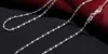 Fashion jewelry 925 sterling Silver 1MM Round beads Slub chain Necklace 16"/18"/20"/22"/24" /26"//28" /30" for Pendants 30pcs/lot