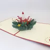 Handgefertigte 3D-Pop-Up-Kerzenpapier-Grußkarten, Einladungspostkarte für Geburtstag, Weihnachten, festliche Party-Zubehör9944536