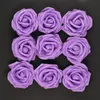 Dekorative Blumen 10 Stück-100 Stück Lila PE-Schaum Rose Blütenkopf künstlich für Zuhause Kränze Hochzeit Party DIY Dekoration1