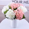 15 kleuren kunstbloemen Hydrangea bouquet voor huisdecoratie bloemstukken Bruiloft decoratie levert CCA-11677 200PCS