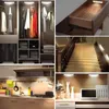 Gabinete luzes 30leds Brilho Dimmable Wireless Closet Light USB Recarregável PIR Motion Sensor Roupeiro Cozinha LED Gabinete Luz