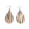 first grade horsehair leather earrings drop-shaped leather earrings European and American leather earrings Christmas Halloween