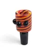 Swirl Glass Bowl Wig Wag Bowl Piece Heady Bong Slides Water Pipe Slide Bowl 14mm Bong Bowls Bowl Head For Bong Herb Slide Smoking Accessories