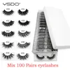 Wholesale Mink Eyelashes 20/30/40/50/100 Pairs 3d Mink Lashes Eyelash Extension Natural False Eyelashes Makeup Fake Lashes Bulk