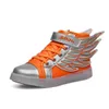 Jawaykids enfants baskets lumineuses USB Rechargeable ailes d'ange chaussures lumineuses pour garçons, filles lumière LED chaussures de course enfants
