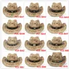 100 Natural Straw Cowboy Hat Women Men ręcznie robione splot Kowbojowe czapki na Lady Tassel Summer Western Sombrero Hombre Lifeguard Hats T4239335