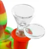 Hookahs 8.2'' water pipe lava lamp shape unique style silicone hookah with glass bowl