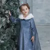 Dropshipping Bebés Meninas Vestido de Inverno Crianças Princesa Vestidos Crianças partido do traje do Dia das Bruxas Roupa Cosplay com pacote
