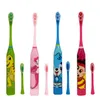 Children Electric Double-sided Tooth Brush Cartoon Pattern Toothbrush Electric Teeth Brush For Kids with 2pcs Replacement Head