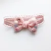 Baby Girls Bowknot Crown Headband Kids Lace Elastic Princess Hair Band Fashion Colorful Pompom Baby Hair Accessories